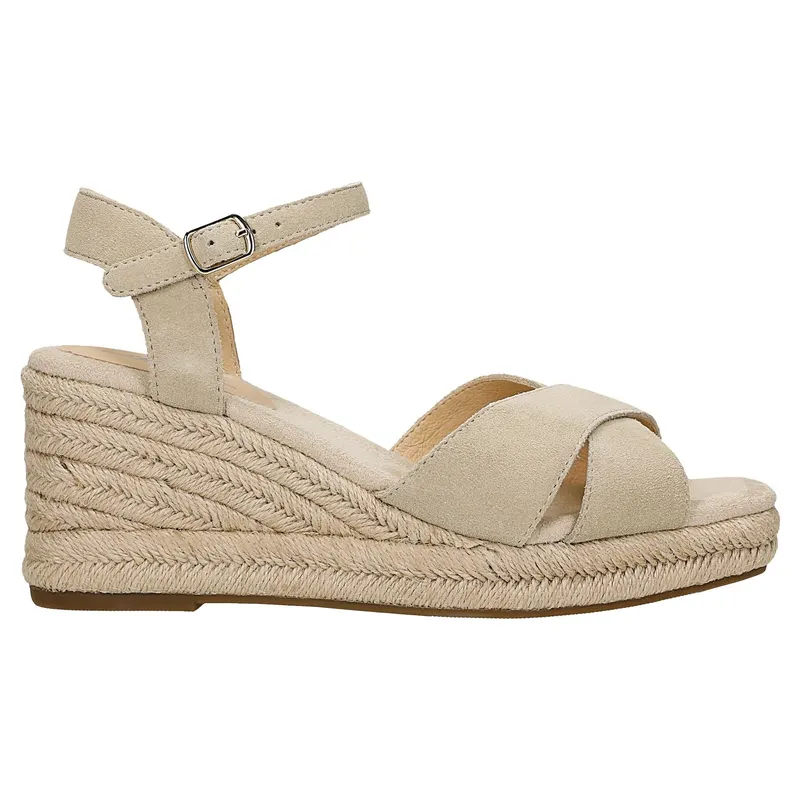 Sandale damă bej în stil espadrile RELAKS