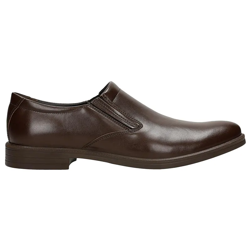 Pantofi slip-on maro pentru bărbați din piele granulată