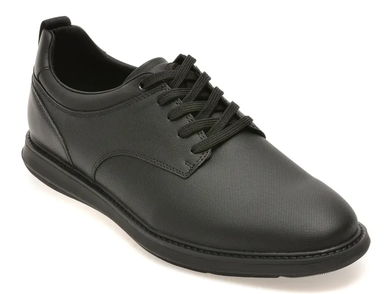 Pantofi negri, PRETH 001, din piele ecologica