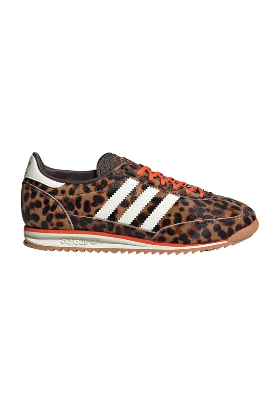 Pantofi sport low-cut cu model animal print - Negru/Maro