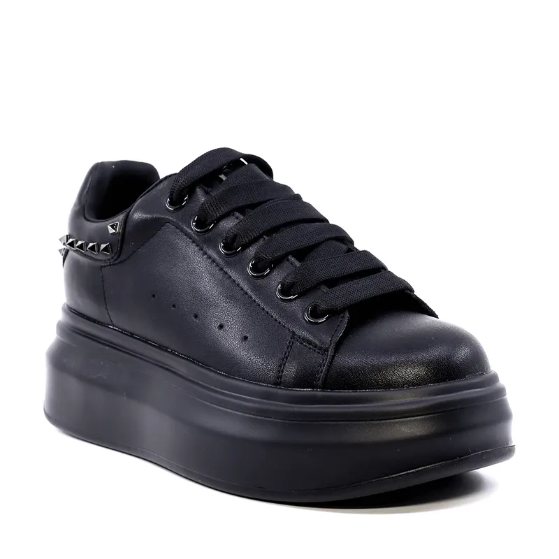 Sneakers ușori femei Luca di Gioia negri din piele cu elemente decorative 3841DP211N — imaginea 2