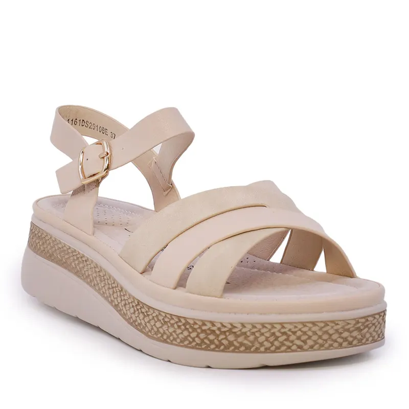 Sandale femei Solo Donna bej cu elemente deco 1161DS2910BE — imaginea 2