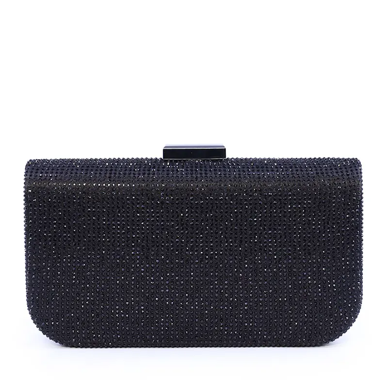 Poșetă tip clutch femei neagră cu ștrasuri 290pls28807n