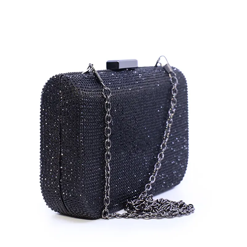 Poșetă tip clutch femei neagră cu ștrasuri 290pls28807n — imaginea 2
