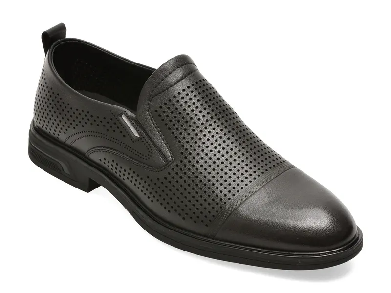 Pantofi eleganti BITE THE BULLET negri, 71011, din piele naturala
