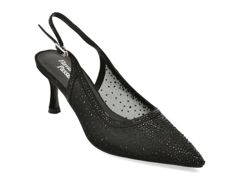 Pantofi eleganti FLAVIA PASSINI negri, ATH222, din material textil