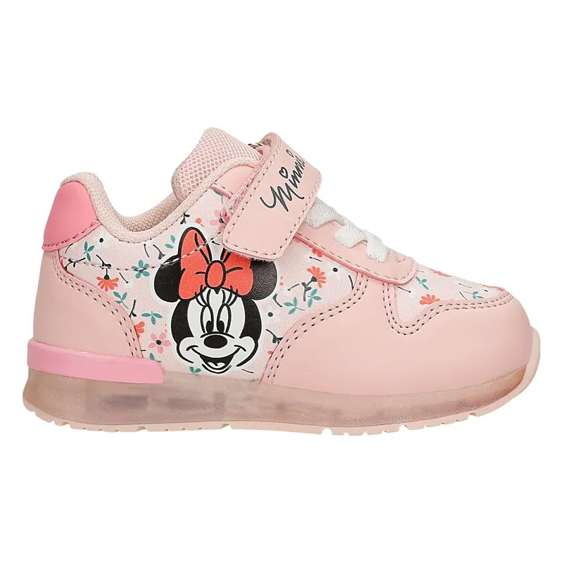 Sneakers roz Minnie Mouse cu talpă luminoasă BARTEK 87027-15