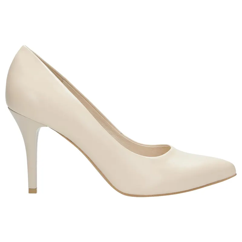 Pantofi stiletto bej damă