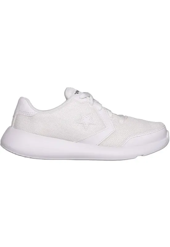 Pantofi sport din plasa cu insertii din piele ecologica Unisex Day One - Alb