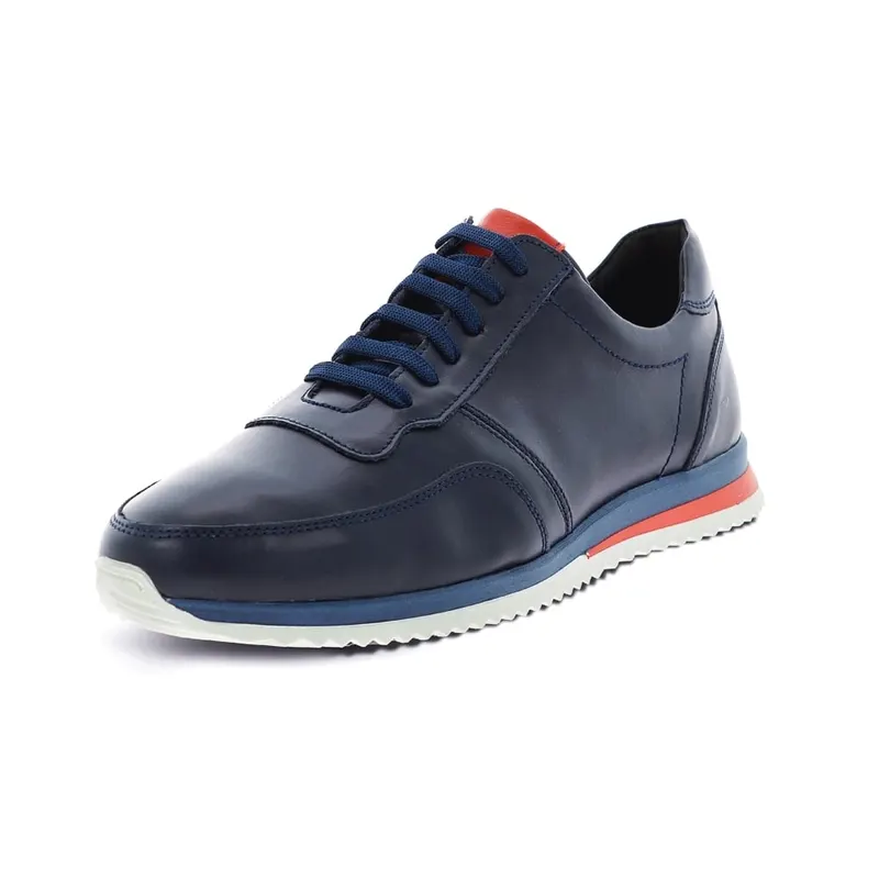 Pantofi Barbati Piele Naturala Pas Albastru Box