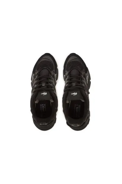 Pantofi sport barbati - 749SMA0003 - Textil - Negru - Negru
