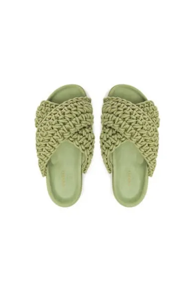 Slapi dama - 70104 - Textil - Verde - Verde