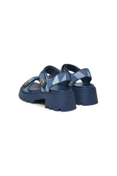 Sandale dama - CAR59 - Textil - Albastru