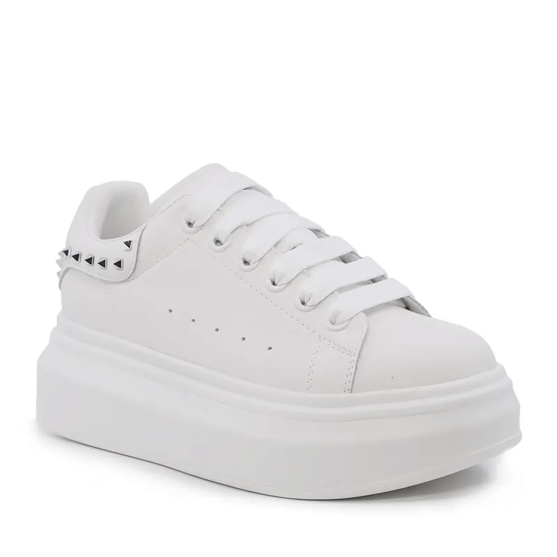 Sneakers ușori femei Luca di Gioia albi din piele cu elemente decorative 3841DP211A — imaginea 2