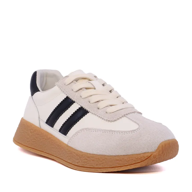 Sneakers femei bej din piele 1991DP0061VBE — imaginea 2