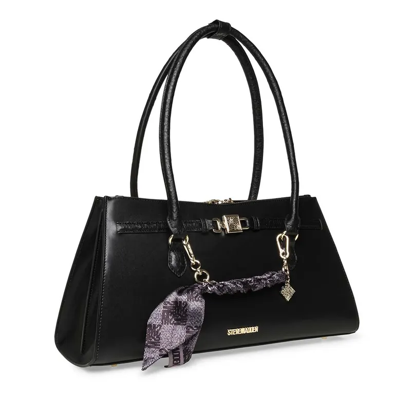 Poșetă tote femei Steve Madden Shirley neagră cu logo 1662POSSBshirleyN — imaginea 2
