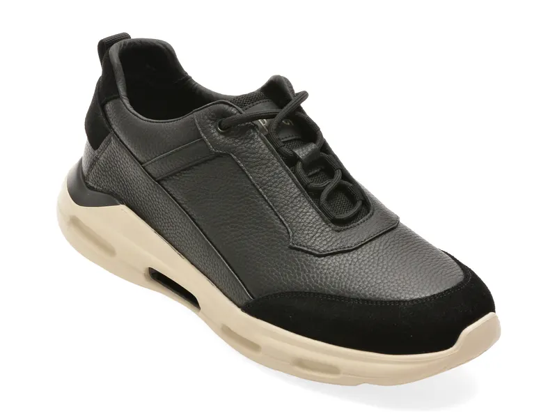 Pantofi sport EPICA negri, T26128, din piele naturala