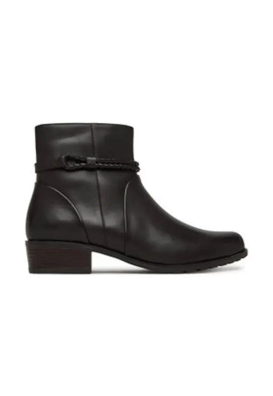 Botine negre din piele naturala pentru dama - Negru