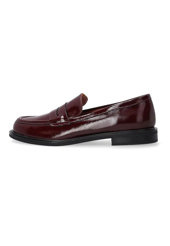 Pantofi loafer din piele naturala lacuita