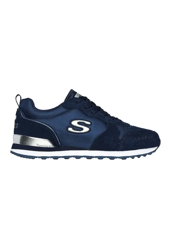 Pantofi sport cu insertii din piele intoarsa - WIDE FIT - Bleumarin