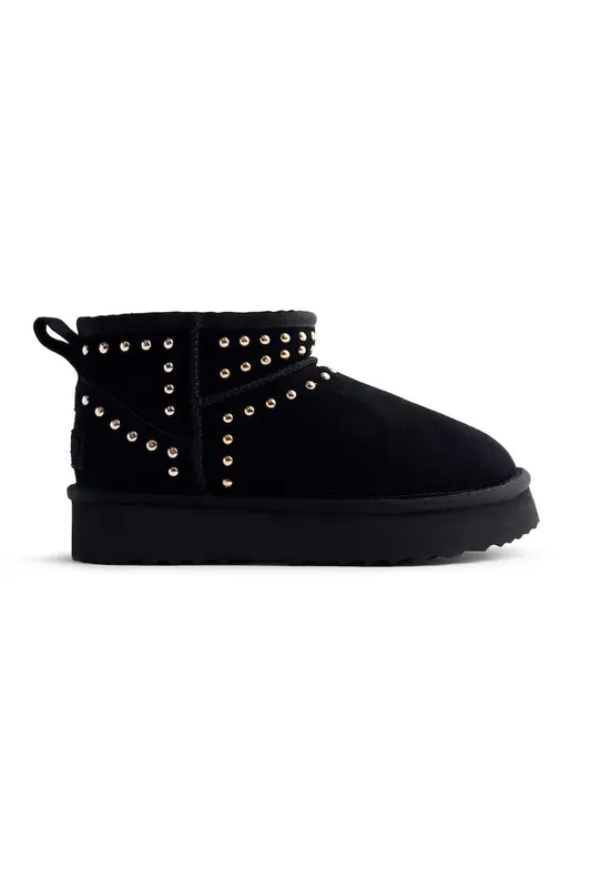Ghete de piele intoarsa Agder Australian - Negru
