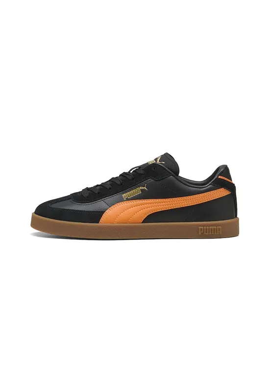 Pantofi sport Club II Era de piele intoarsa si piele ecologica - Negru/Portocaliu mandarina