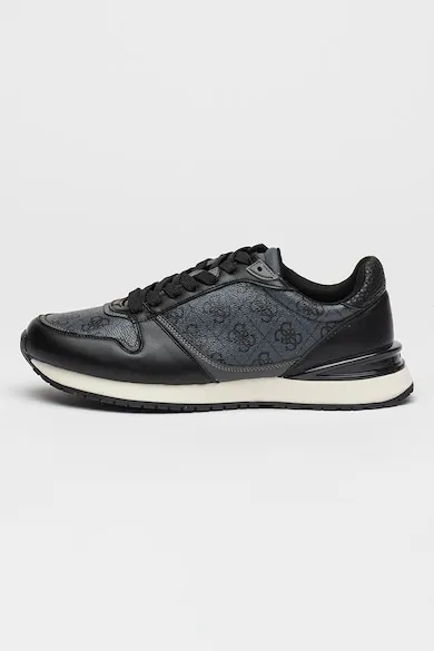 Pantofi sport cu garnituri din material textil si model - Negru/Gri carbune