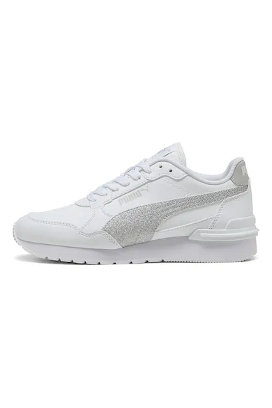 Pantofi sport de piele si piele ecologica ST Runner v4 - Gri/Alb optic/Argintiu