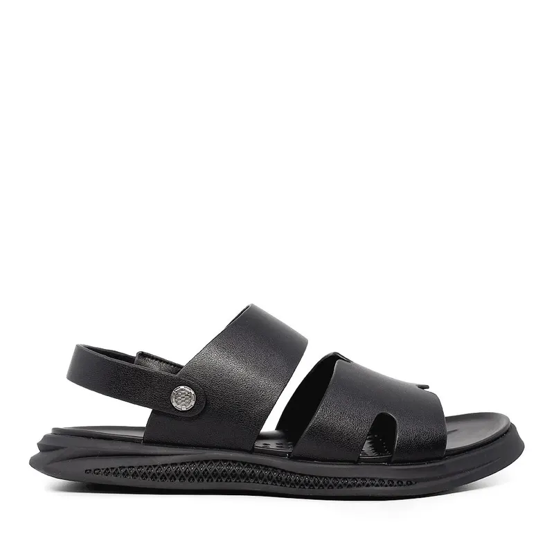 Sandale bărbați negre din piele 3851bs457n