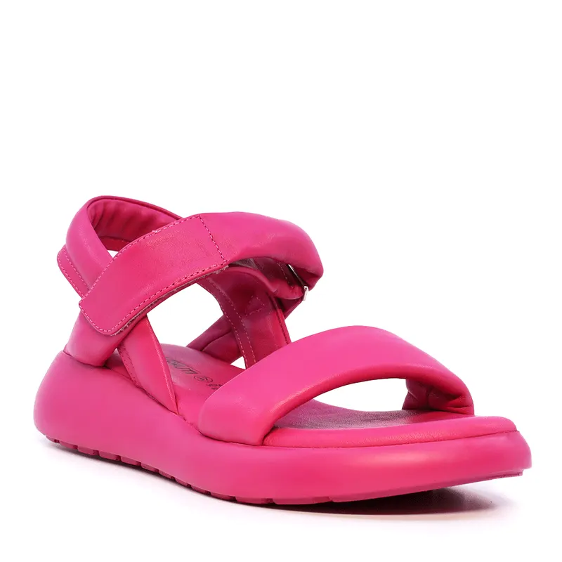 Sandale femei fuchsia din piele 1937DS423425FU — imaginea 2