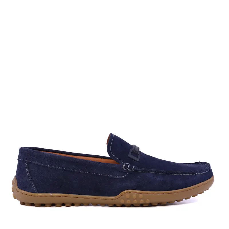 Mocasini bărbați TheZeus bleumarin din piele întoarsă 2101BM17577VBL
