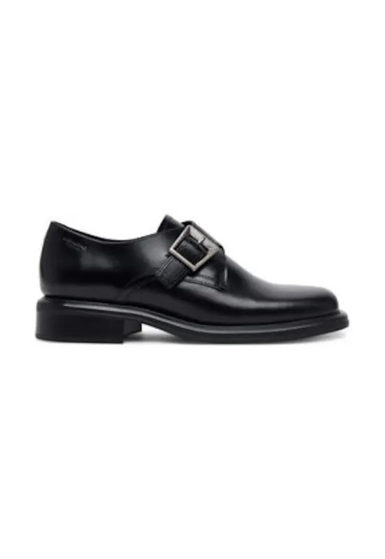 Pantofi dama - piele naturala - negru - inchidere cu catarama