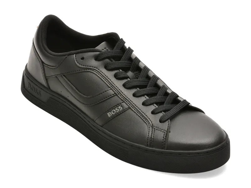 Pantofi sport BOSS negri, 2636, din piele ecologica