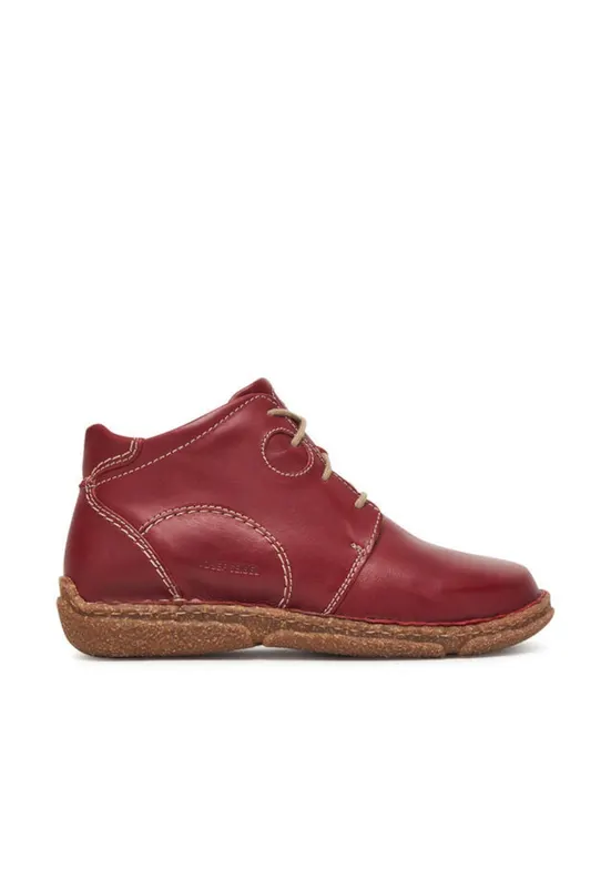 Botine dama - din piele naturala - rosu