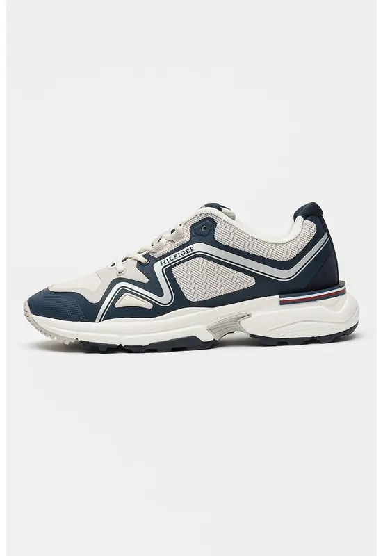 Pantofi sport low-cut - Gri deschis/Bleumarin
