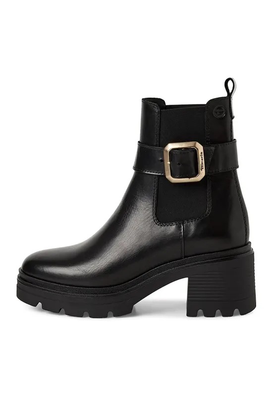 Ghete de piele cu catarama - Negru