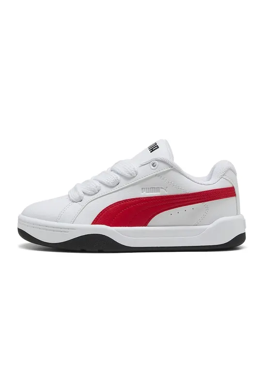 Pantofi sport Easy Jr de piele ecologica cu sireturi - Rosu/Alb