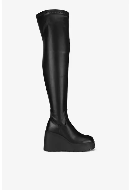 Cizme dama 5905588893455 - Sintetic - Negru - Negru