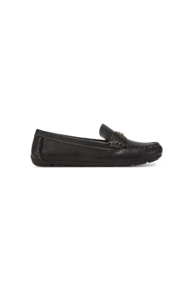Mocasini dama CAS66 - Piele naturala - Negru