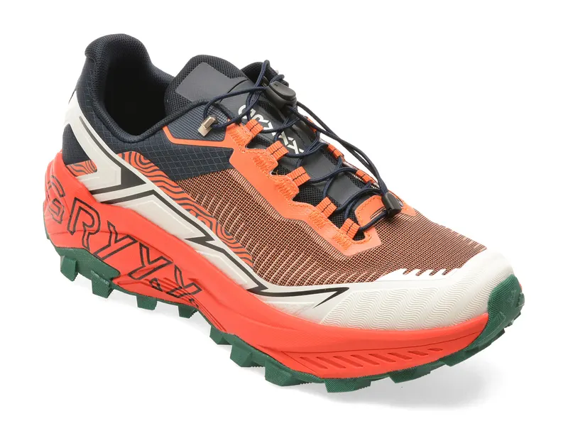 Pantofi sport portocalii, 25082, din material textil
