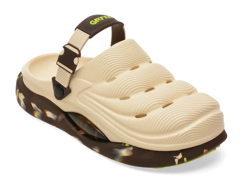 Papuci albi, 2707M, din pvc
