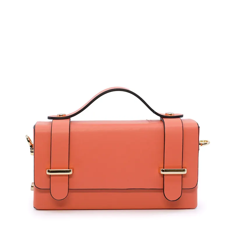 Poșetă mini crossbody femei Luca di Gioia portocaliu - somon din piele 144posp3578sa
