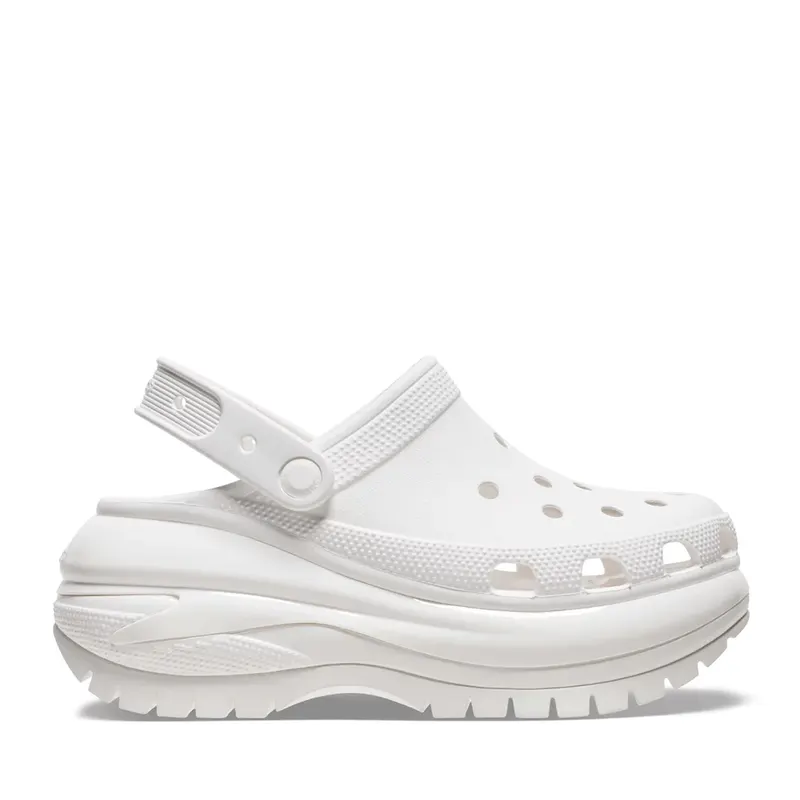 Saboți femei CROCS Mega Crush Clog albi 3909DSL207988A