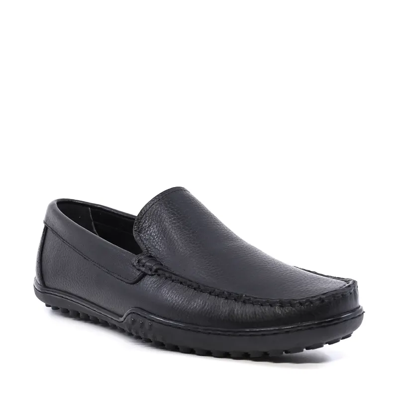 Mocasini bărbați TheZeus negri din piele 2101BM17575N — imaginea 2