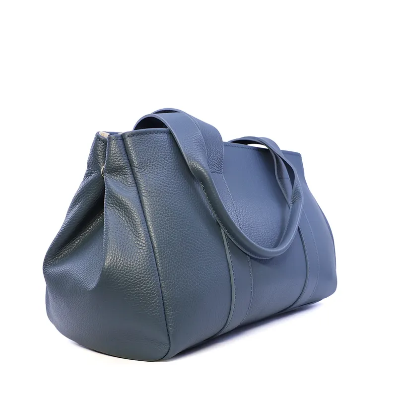 Poșetă shopper femei Enzo Bertini albastră din piele 154POSP3652AZ — imaginea 2