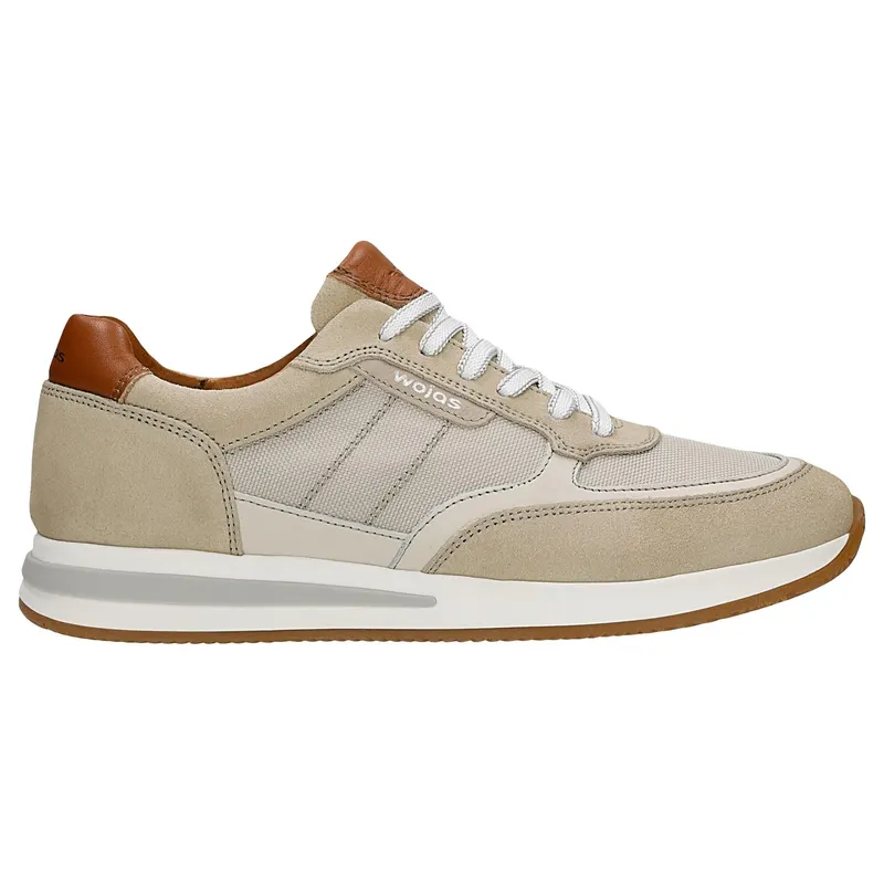 Sneakers bărbați bej cu inserții maro