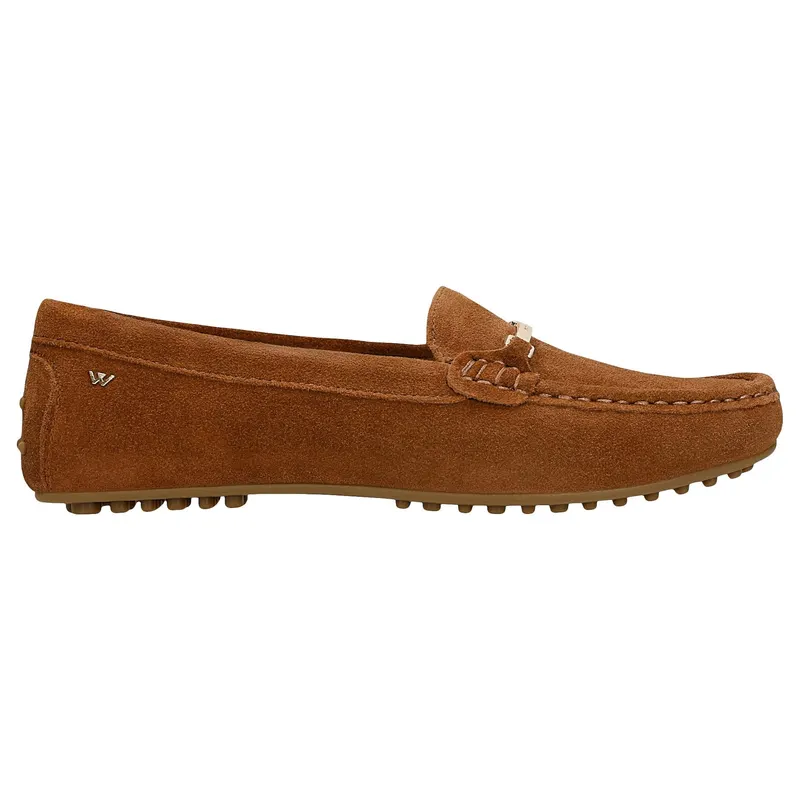 Mocasini maro tip car shoes damă
