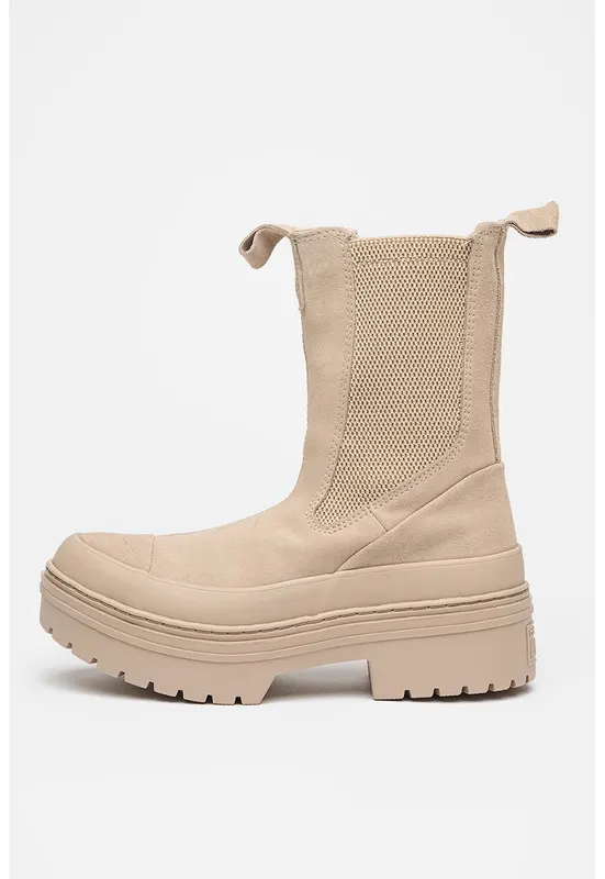 Ghete Chelsea din piele intoarsa Chuck Taylor All Star - Maro taupe deschis