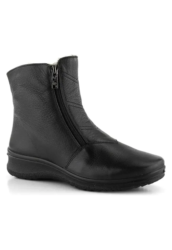 Ghete dama - Piele naturala-Negru
