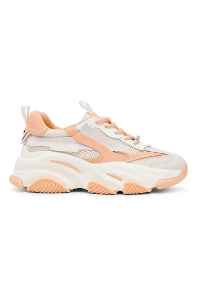 Pantofi sport cu insertii de plasa Possession-E - Piersica/Alb murdar
